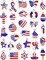 29PCS Independence Day Charms, Patriotic 4th of July Red White Blue American Flag Charms for Bracelets Necklaces Jewelry Making, 29 Styles